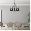 Elstead Lighting Lustre Joan 5 lumières - Noir minuit et Laiton bruni
