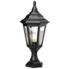 Elstead - Kinsale - Lanterne sur piédestal d'extérieur à 1 lumière noire IP44, E27