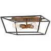 Elstead Lighting Plafonnier semi-affleurant à bras multiples bronze avec accents en laiton héritage