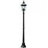GARDEN ZONE Elsteadbury - Lampadaire extérieur 1 lumière noir IP44, E27