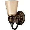 HINKLEY Elstead - Mayflower - Applique murale à 1 ampoule, abat-jour en verre bronze antique, E27