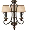 HINKLEY Suspension plymouth, bronze vieilli, 3 ampoules, avec abat-jour