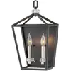 Elstead hinkley stinson plafonnier suspendu lanterns noir avec nickel poli