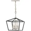 Quintiesse Suspension Stinson, noire/chromée, à quatre lampes