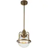 SCB36 Elstead Kichler Triocent Globe Plafonnier en laiton naturel IP44