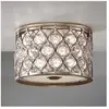 Elstead Lighting Plafonnier Lucia Acier,cristal de Bauhinia Argent bruni