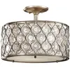 Elstead Lighting Plafonnier Lucia Acier,cristal de Bauhinia Argent bruni