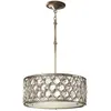 FEISS Suspension - Lucia - argent et cristal - 3 ampoules - gris - verre - E27