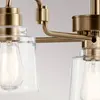 KICHLER Suspension Aivian, à 5 lampes, laiton vieilli