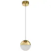 ELSTEAD Quintiesse Suspension LED Moonlit, doré, aluminium, Ø 20 cm, boule