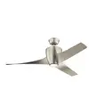KICHLER Ventilateur de plafond LED Phree 56, à trois pales, nickel