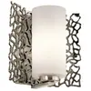 KICHLER Coral - Applique murale à 1 lumière, argent, E27 - Elstead