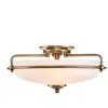 Kichler Elstead Quoizel Griffin Plafonnier semi-encastré Bowl laiton patiné