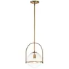 ELSTEAD Suspension Hinkley Verre grainé transparent,acier Laiton Héritage