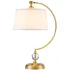 Elstead quoizel jenkins lampe de table avec abat-jour conique rond laiton brossé