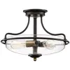QUOIZEL Plafonnier Griffin, bronze/clair, à 3 lampes