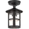 Hereford - Lanterne encastrée extérieure à 1 ampoule noire IP43, E27 - Elstead