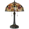 Elstead Lighting Lampe - Kami - Bronze vintage et verre Tiffany