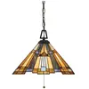 QUOIZEL Suspension Inglenook, style Tiffany, par chaîne