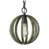 ELSTEAD Suspension allier métal,bois bois foncé, fer antique