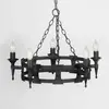 Elstead Saxon - Lustre à 5 ampoules au fini noir, E14