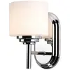 FEISS Applique murale - Malibu - chrome poli et verre opale - 1 ampoule