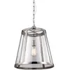 FEISS Harrow - Luminaire suspendu moyen à 1 ampoule, nickel poli, E27 - Elstead