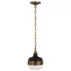 FEISS Suspension en métal  et verre laiton antique foncé/noir mat