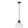 FEISS Baskin - Luminaire suspendu à 1 dôme en laiton, zinc foncé, E27 - Elstead