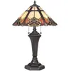 QUOIZEL Lampe - Cambridge - Vintage - Verre Tiffany - Bronze - 1 ampoule