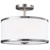 ELSTEAD Plafonnier prospect acier chrome, nickel satiné