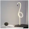 Elstead Lampe de table LED Flamingo, blanc, métal, hauteur 50 cm