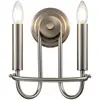 Kichler Elstead capitol hill applique murale bougie à 2 lumières, nickel brossé