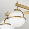 HINKLEY Plafonnier Hollis, à 5 lampes, laiton/opale