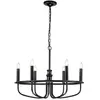 KICHLER Elstead capitol hill plafonnier suspendu à 6 bras multiples, noir