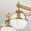 Elstead Lighting Plafonnier semi-encastré à 5 bras multiples, laiton Heritage IP44