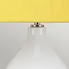 Elstead Lampe de table en tissu Isla nickel poli/jaune