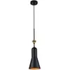 Etoile Plafonnier suspendu Dome, noir mat et feuille d'or - Elstead