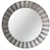 Heart of the home - Miroir rond en métal design Flora - Diam. 80 cm - Gris/Taupe