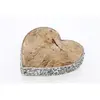 Heart of the home - Décoration de Noël en bois Coeur Natural - Argent - Noël givré