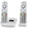 Téléphone sans fil - Panasonic - Fixe - Blanc - Téléphone sans fil - Câble de téléphone