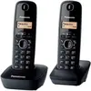 Panasonic KX-TG1612FRH Duo Téléphone Sans Fil Sans Répondeur Noir
