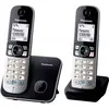 Téléphone Fixe sans fil Panasonic KX-TG6812 Dect Duo Noir