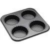 Masterclass - Moule à 4 Mini Tartes Antiadhésif noir - 26x26x3 cm T.U