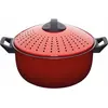world of flavours à pâtes avec passoire, 4 litres (7 pintes)   rouge