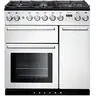 Piano de cuisson gaz FALCON NEXUS 90 BLANC CHROME SATINÉ
