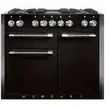Piano de cuisson gaz FALCON Semi Pro MERCURY 110 NOIR MAT INOX POLI