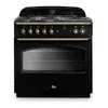 Piano de cuisson gaz FALCON CLASSIC FX  TAB GAZ 90 CM NOIR LAITON