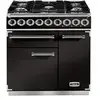 Cuisinière FALCON Semi Pro DELUXE 900 Mixte Noir/Chrome -F900DXDFBL/CM-EU