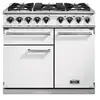 Piano de cuisson gaz FALCON Semi Pro DELUXE 100 BLANC NICKEL BROSSÉ